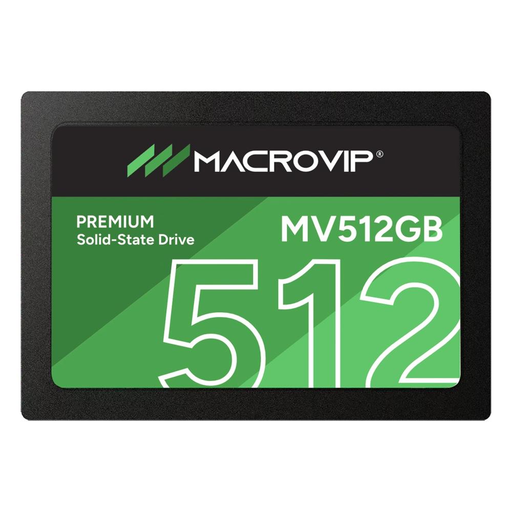 Disco Sólido SSD Macrovip Premium 512GB SATA 2.5 pulgadas Negro