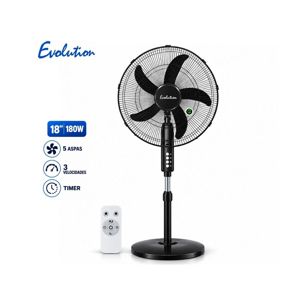 Ventilador de Pedestal Evolution 18 Pulgadas 3 Velocidades con Control Remoto FS45M1R