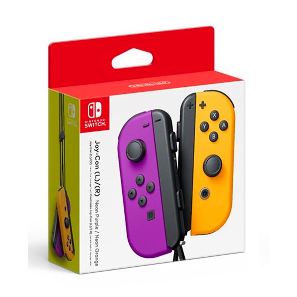 Nintendo Switch Joy Con Neon Purple y Neon Orange