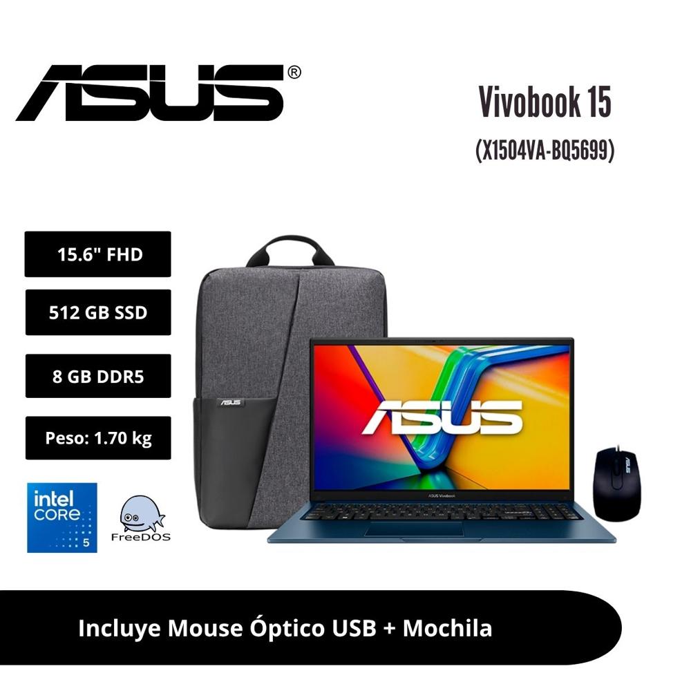 ASUS VIVOBOOK 15 15.6 FHD IPS INTEL CORE 5 120U 8GB 512GB