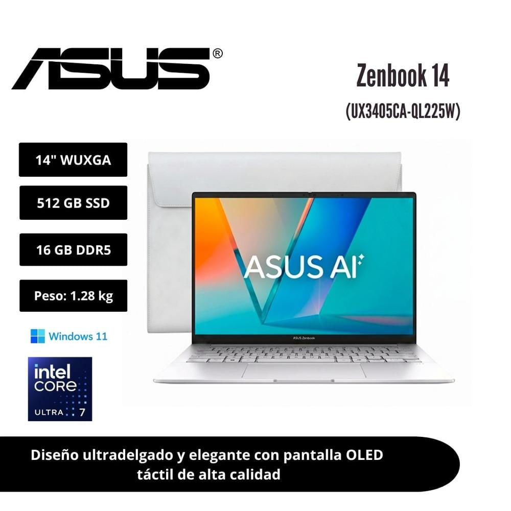 ASUS ZENBOOK 14 WUXGA OLED TOUCH INTEL CORE ULTRA 7 255H 16GB 512GB W11