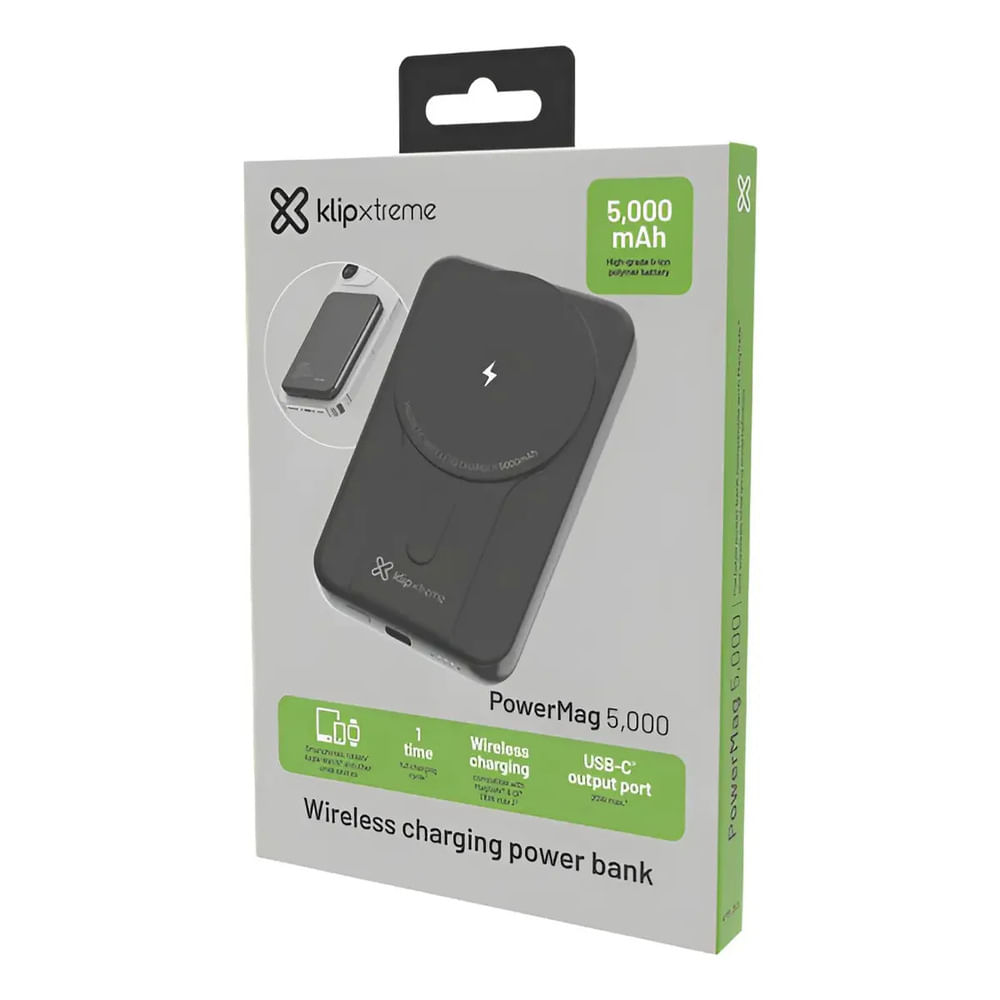 Power Bank Klip Xtreme PowerMag 5000mAh MagSafe 20W Negro KPB-350
