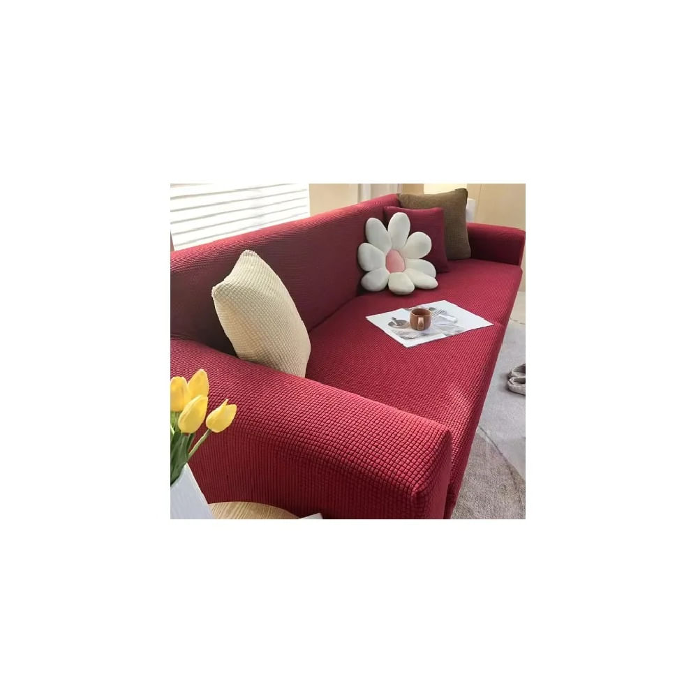 Set Fundas para muebles 3, 2, 1 - GUINDA / MODELO GALLETA