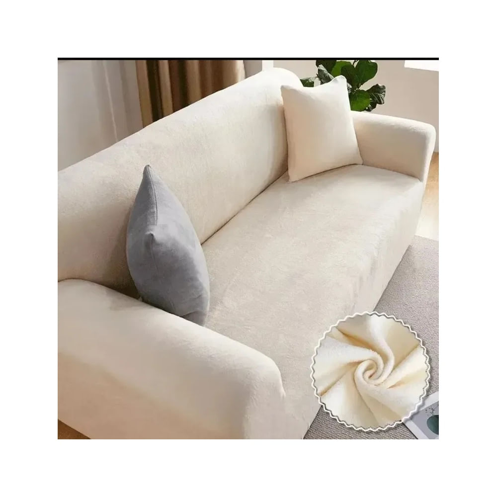 Set De Funda Forro De Muebles 3 2 1 + Funda para cojines - COLOR BEIGE
