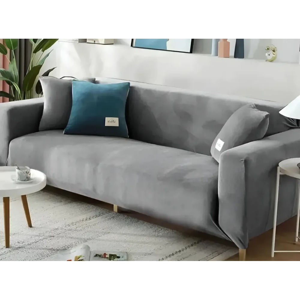 Set De Funda Forro De Muebles 3 2 1 + Funda para cojines - COLOR GRIS