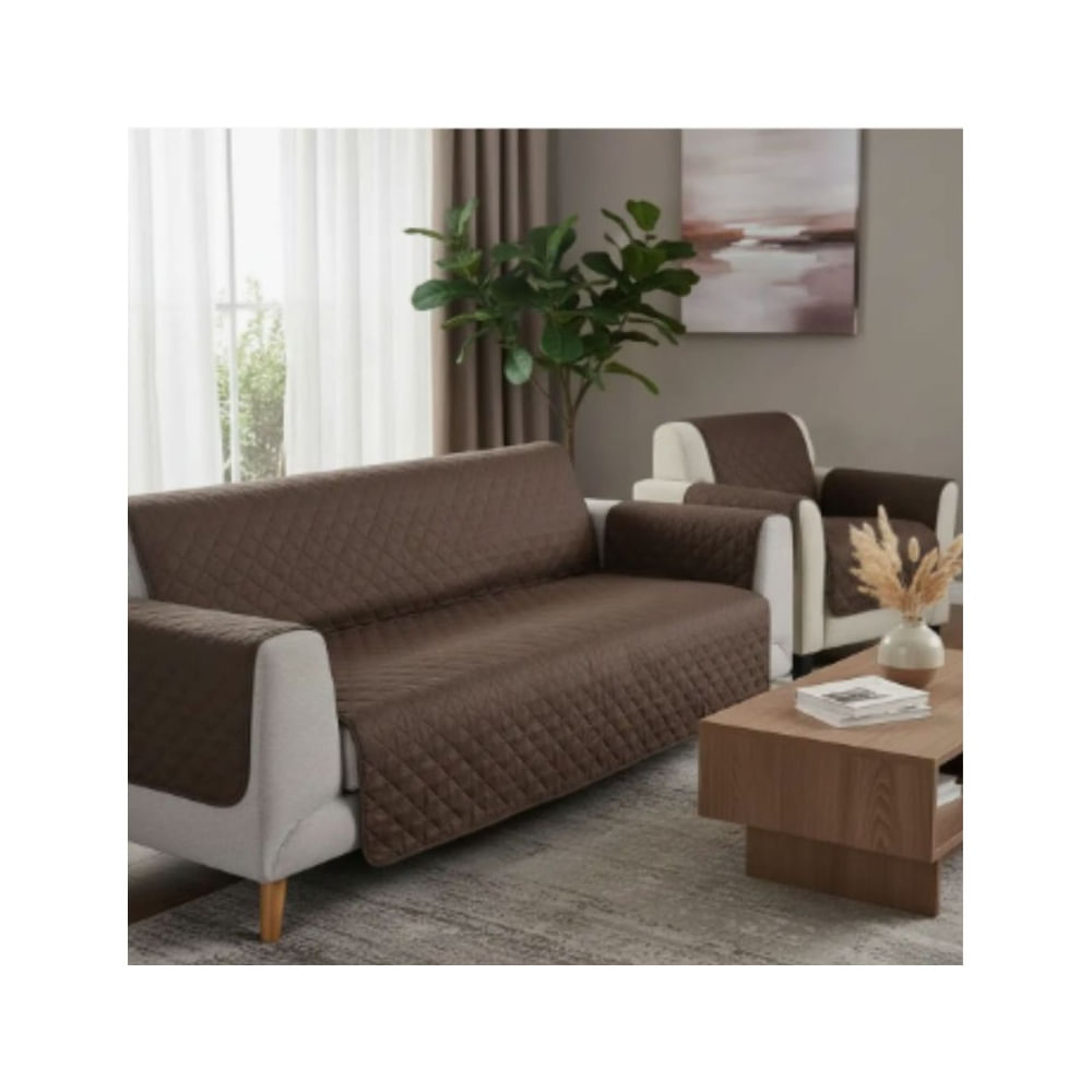 Set de Protectores / Cobertor Para Muebles 3 2 1 - Reversible MARRÓN