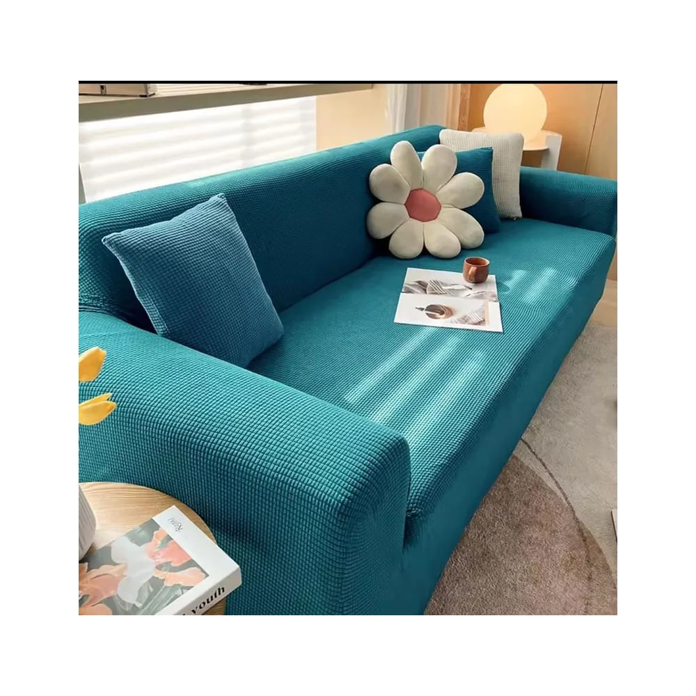 Set Fundas para muebles 3, 2, 1 - TURQUESA/ MODELO GALLETA