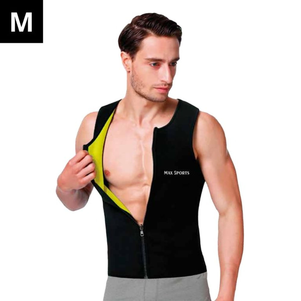 Faja Chaleco con Cierre Negro y Neón M  MAXSPORTS