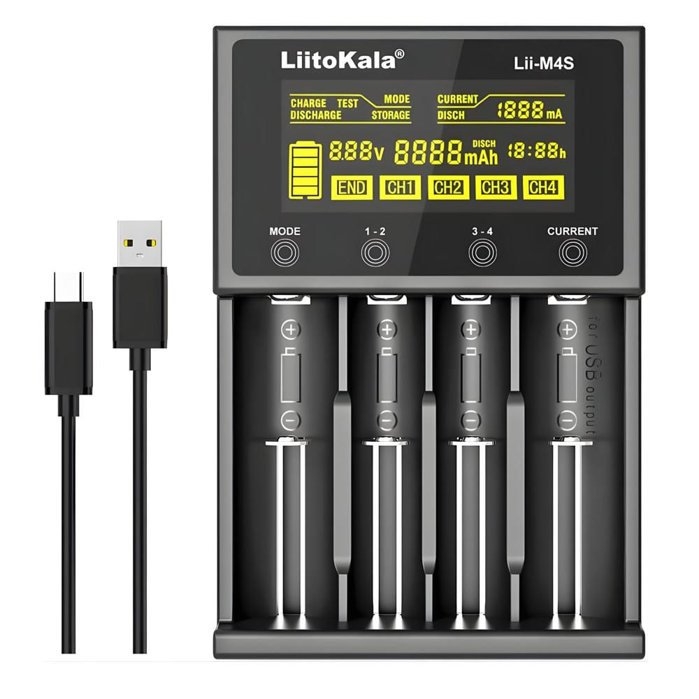 Cargador Inteligente Liitokala Lii-m4s Para Baterías Y Pilas
