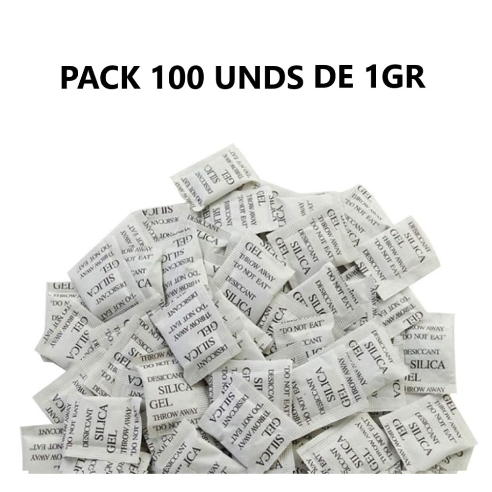 Silica gel pack de 100 sobres de 1gr