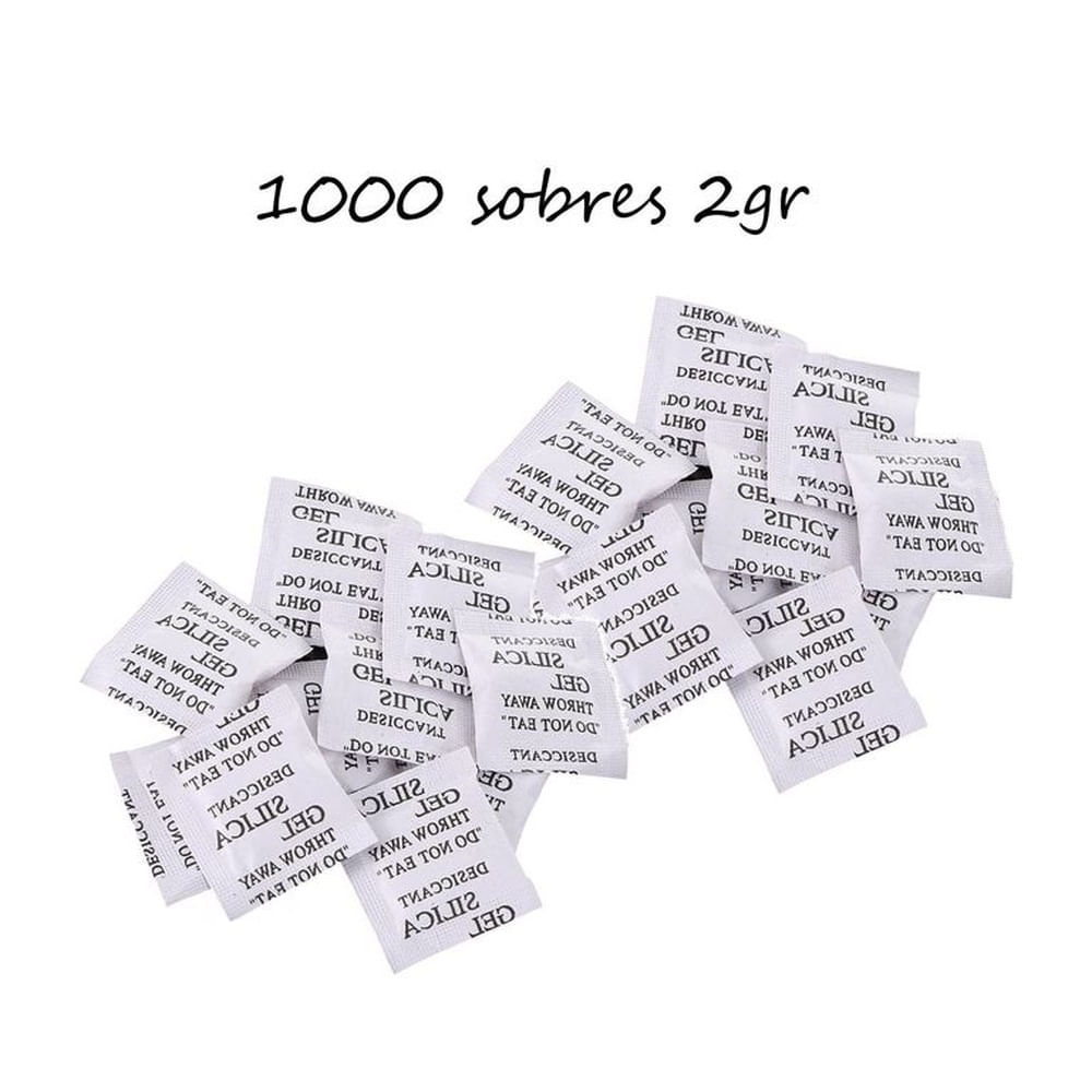 Gel Silica Pack De 1000 Sobres De 2gr Gel Silica