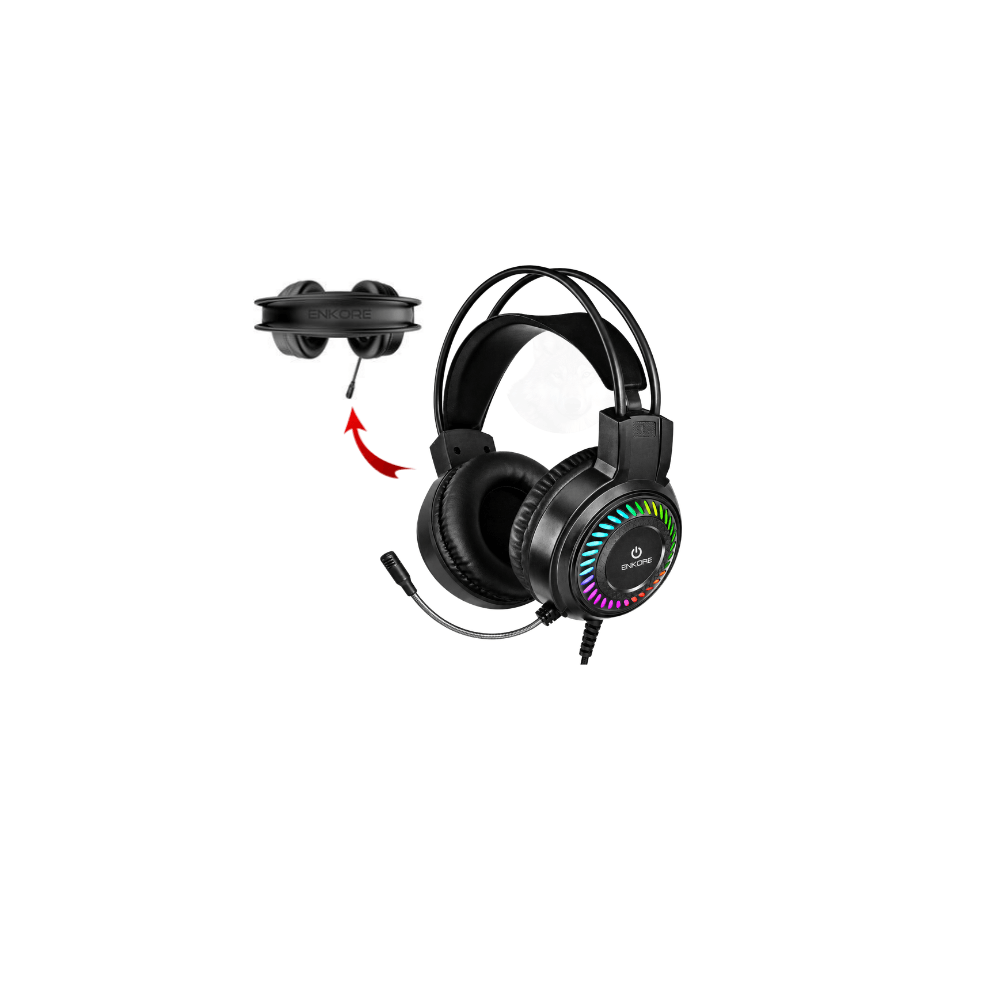 Audifono Gamer ENKORE RGB Con Cancelación de Ruido