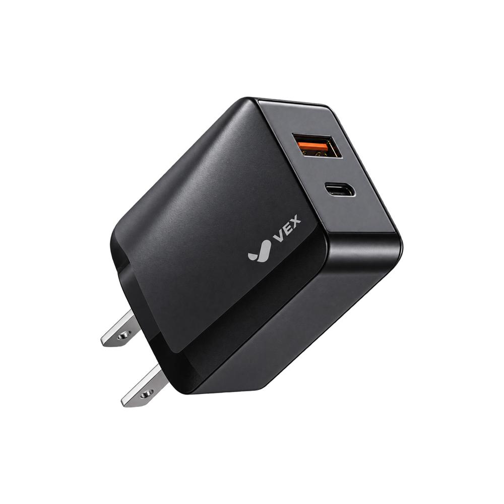 Cargador de Pared 15W 3.1A con Doble Puerto USB-A y Tipo C para Celulares