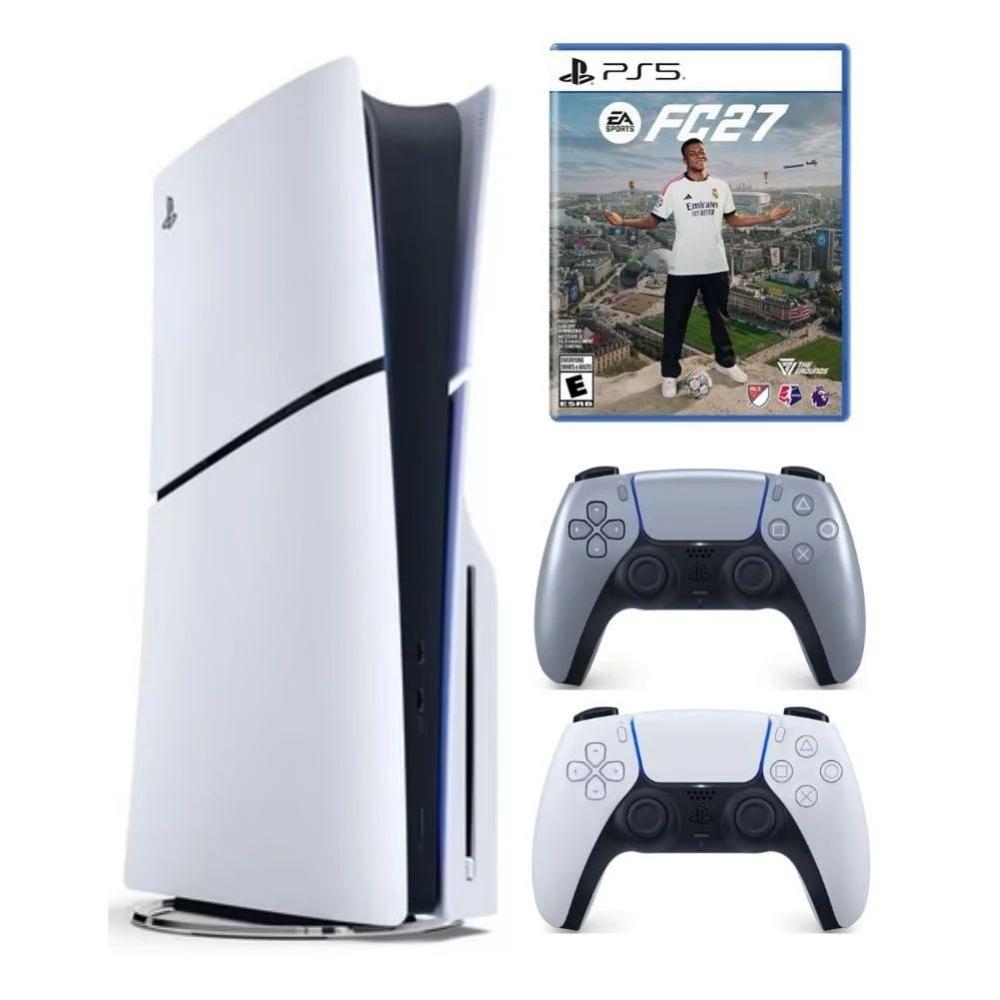 Consola PlayStation 5 Slim Lectora de Discos - Mando Plateado - FC 27