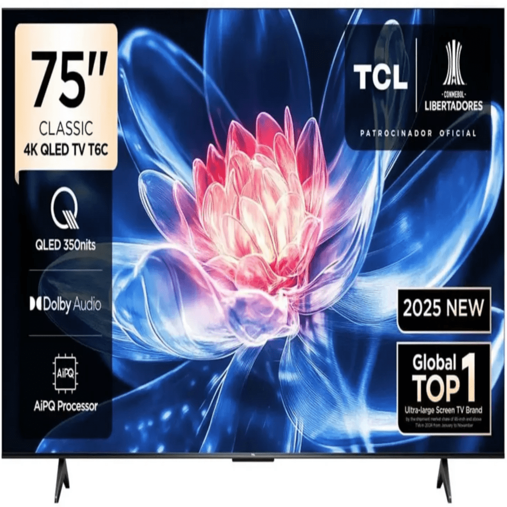 Televisor TCL 75 Pulgadas QLED UHD 4K Google TV Smart TV 2Gb RAM  16Gb 75T6C PROMOCION NUEVO