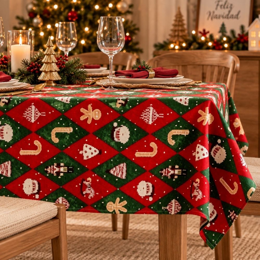 Mantel Festivo 180x140cm - Encanto Clásico