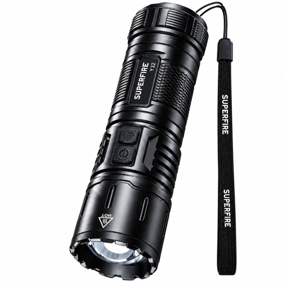 Linterna Superfire Y32 Recargable Led 2500lm Batería 9000mah