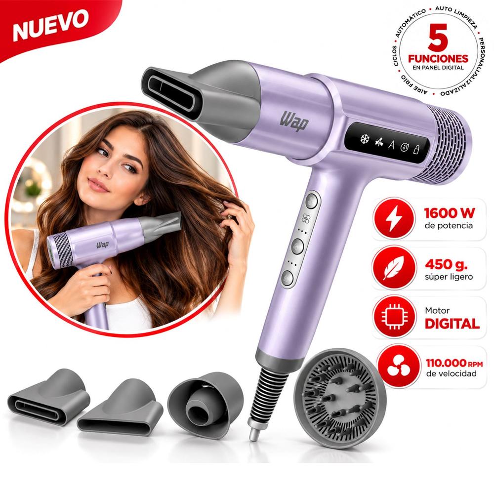 Secadora de cabello Profesional Intense Dryer con 4 boquillas - BLDC WS1800