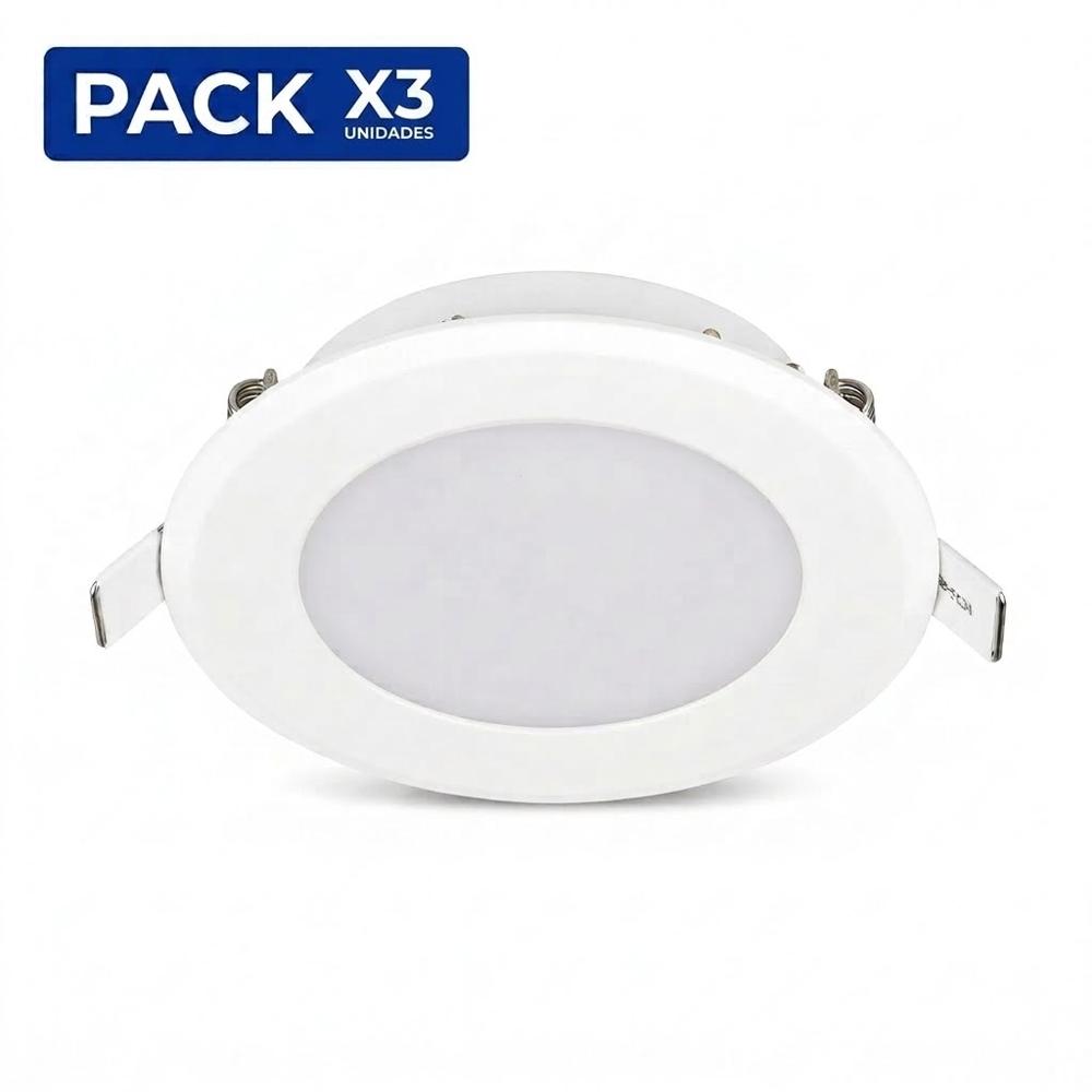 Pack x3 Spot Para Empotrar  Caja Octogonal 14W Luz Cálida color Blanco
