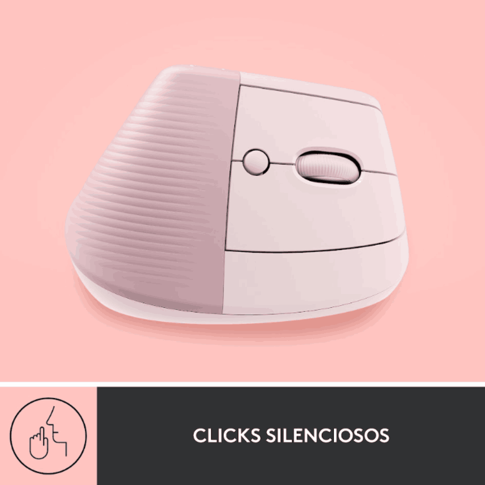Mouse Logitech Lift Vertical Ergonomic Rosado Bluetooth - Oechsle