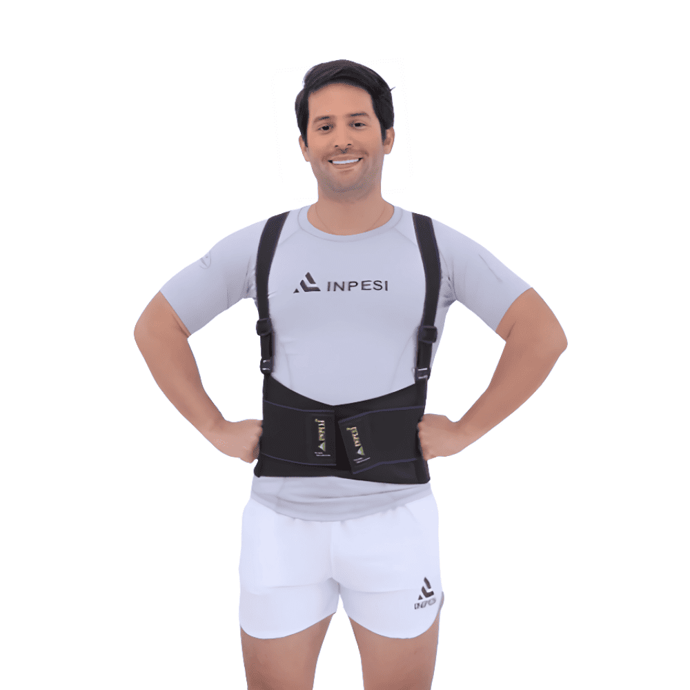 Faja Lumbar con Tirantes Ajustables para Soporte de Espalda Talla XL