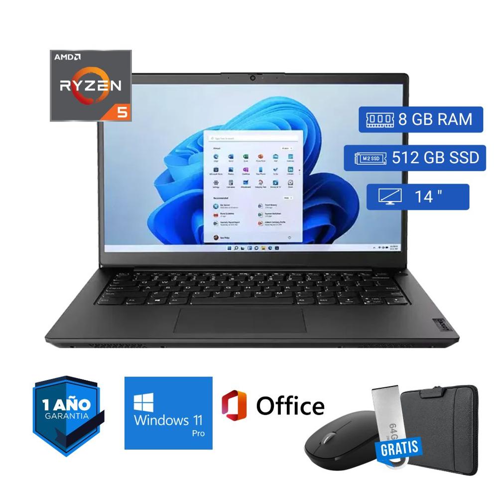 Laptop reacondicioada Lenovo ThinkPad K14 Ryzen 5 5600U 14 Pul. 8GB RAM 512GB SSD - Combo