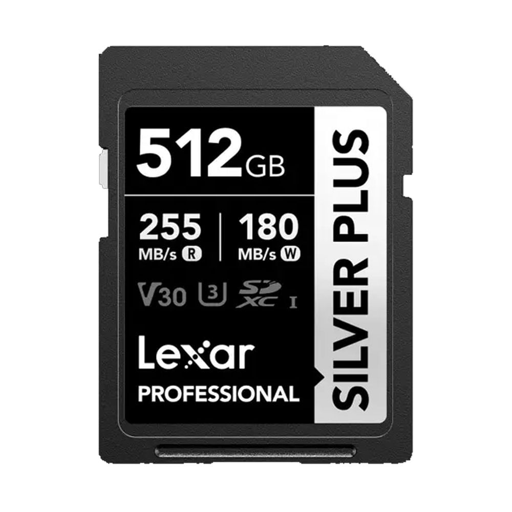 Memoria SD Lexar Professional 512GB SILVER PLUS - R255mb - W180mb