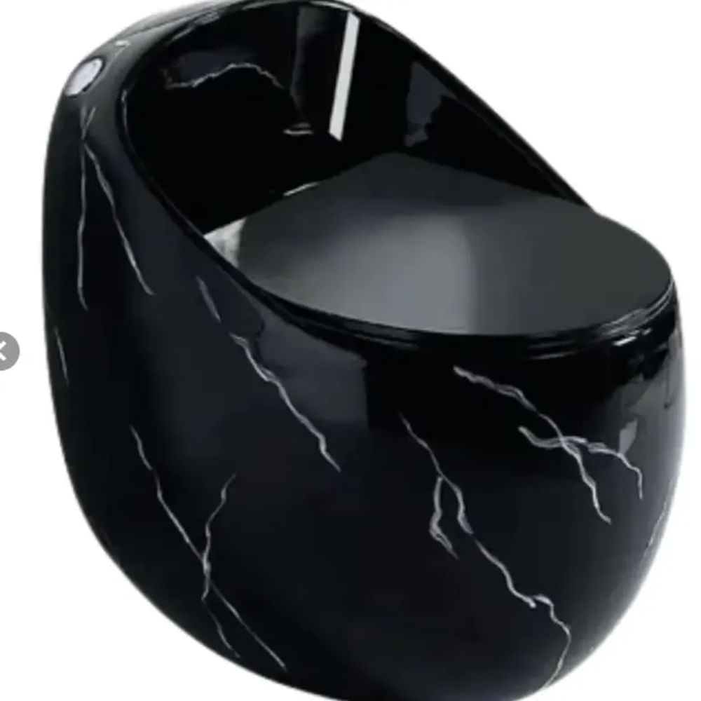 INODORO ONE PIECE ZEUS OVALADO NEGRO MARMOLADO