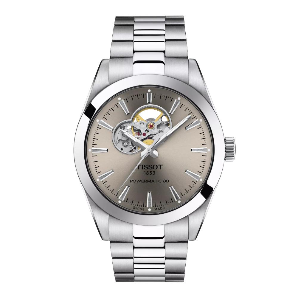 Reloj para Hombre Gentleman Powermatic 80 Open Heart Gris T127.407.11.081.00