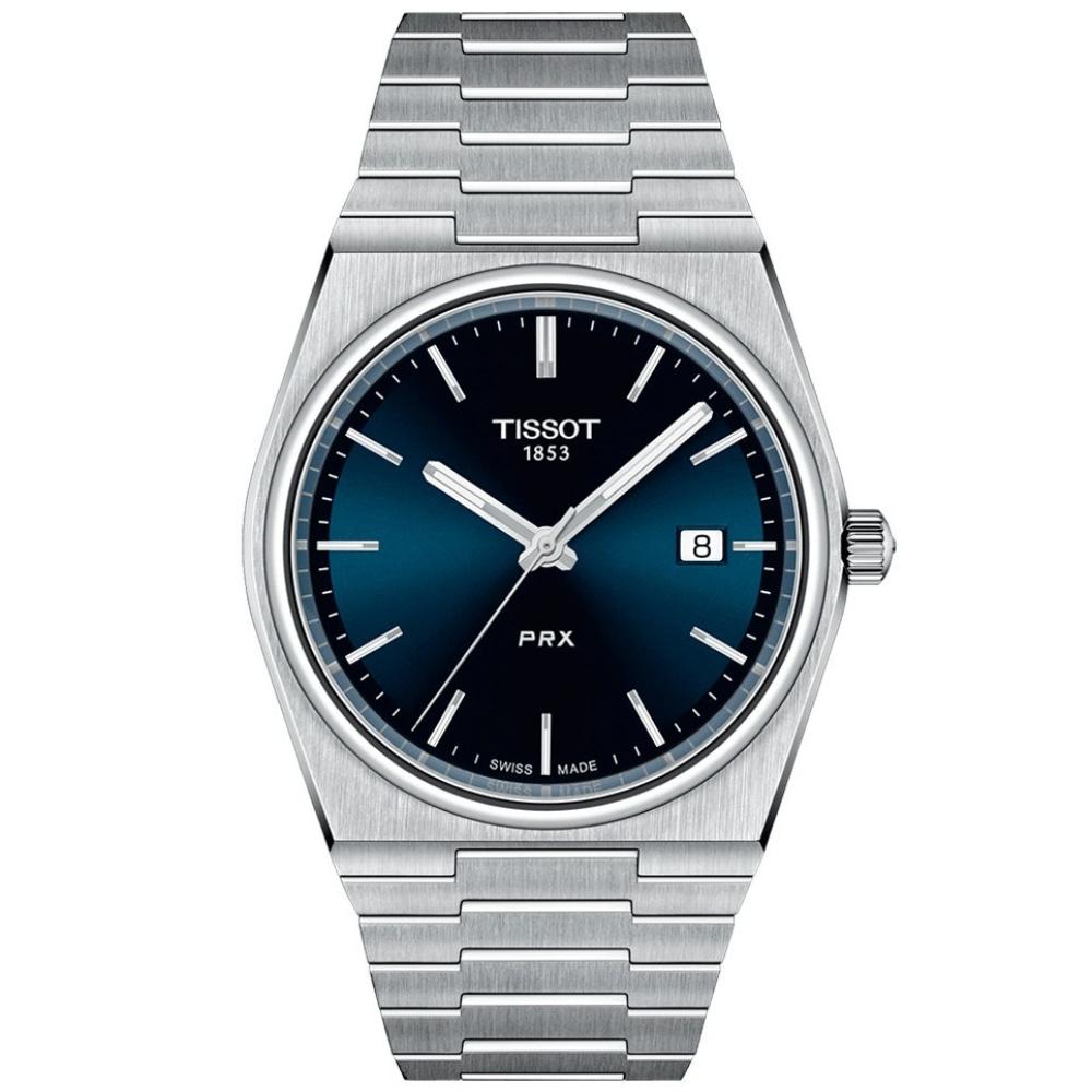 Reloj para Hombre PRX Quartz 40mm Plata y Azul T137.410.11.041.00