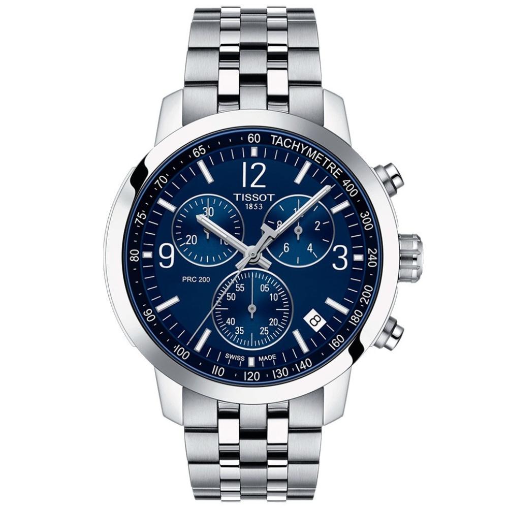 Reloj para Hombre PRC 200 Chronograph Plata y Azul T114.417.11.047.00