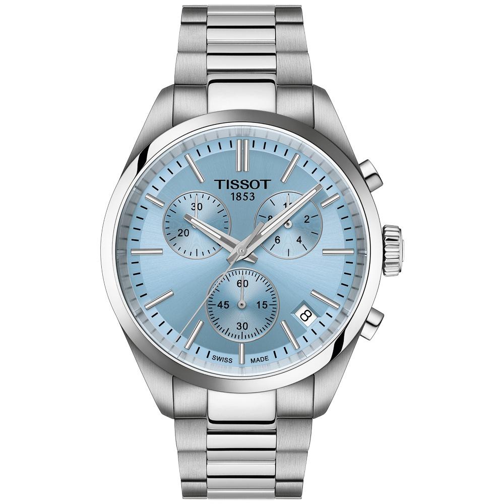 Reloj para Hombre PR 100 Chronograph 40mm Plata y Azul Hielo T150.417.11.351.00