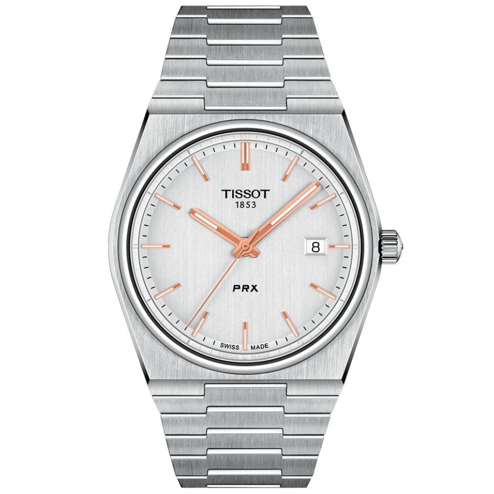 Reloj para Hombre PRX Quartz 40mm Plata y Oro Rosa T137.410.11.031.00