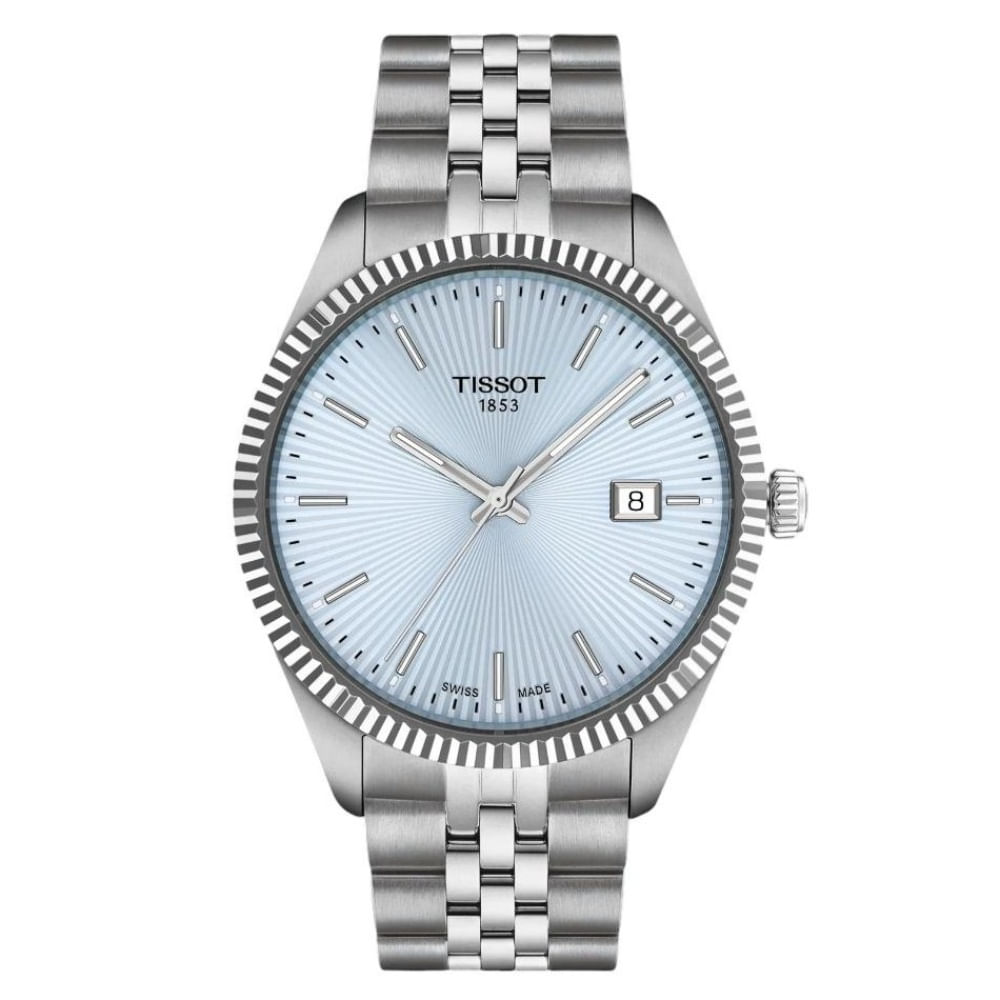 Reloj para Hombre Ballade 40mm Plata y Azul Hielo T156.410.11.351.00