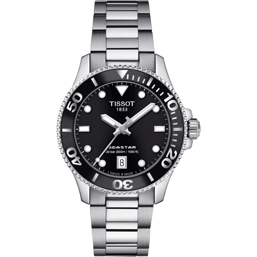 Reloj para Mujer Seastar 1000 36mm Plata y Negro T120.210.11.051.00