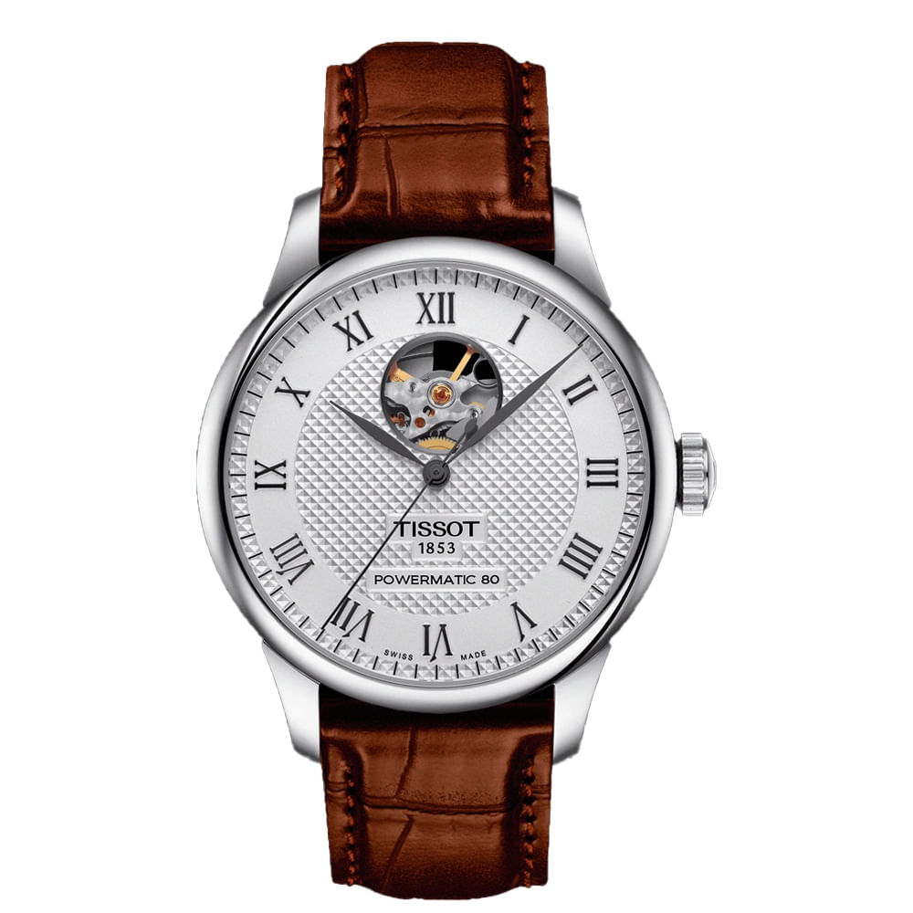 Reloj para Hombre Le Locle Powermatic 80 Open Heart Marrón T006.407.16.033.01