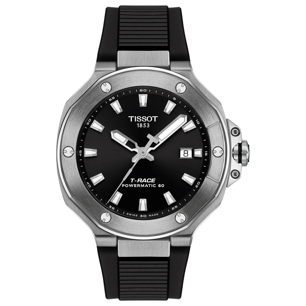 Reloj para Hombre T-Race Powermatic 80 41mm Negro y Plata T141.807.17.051.00