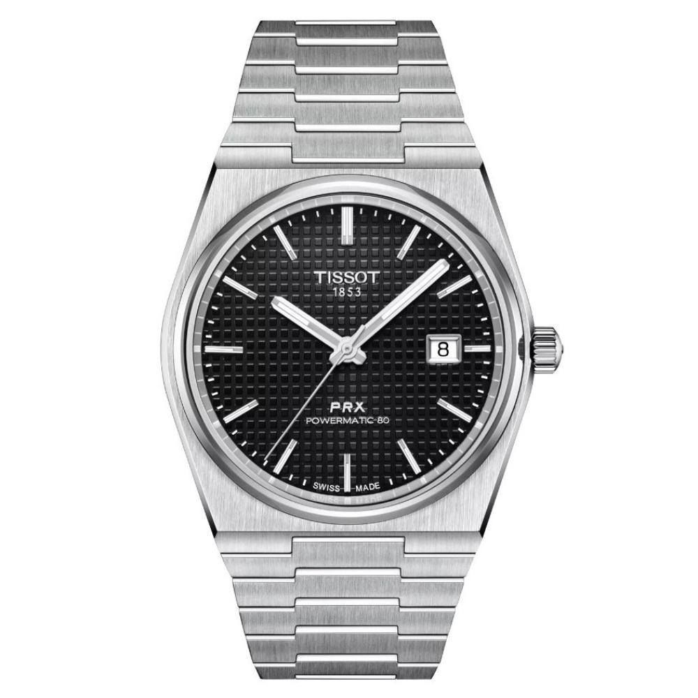 Reloj para Hombre PRX Powermatic 80 Plata y Negro T137.407.11.051.00