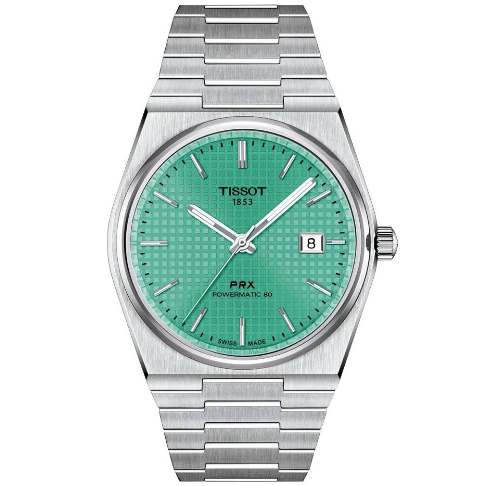 Reloj para Hombre PRX Powermatic 80 Plata y Turquesa T137.407.11.091.01