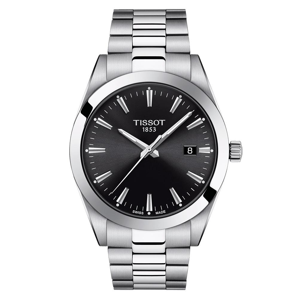 Reloj para Hombre Gentleman Quartz Plata y Negro T127.410.11.051.00