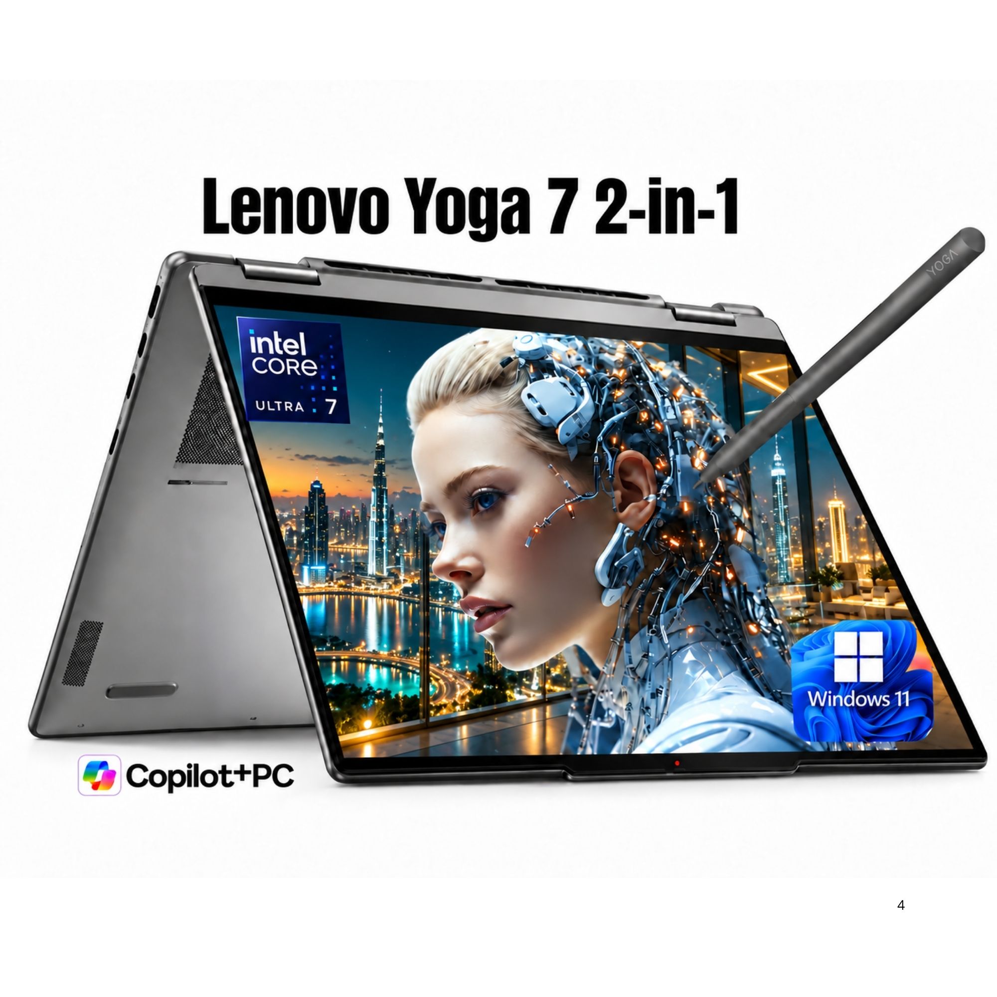 Laptop Lenovo YOGA 7 2-IN-1 14IPH11  INTEL CORE ULTRA 7 RAM 24GB SSD 512GB OLED-83TC0093LM
