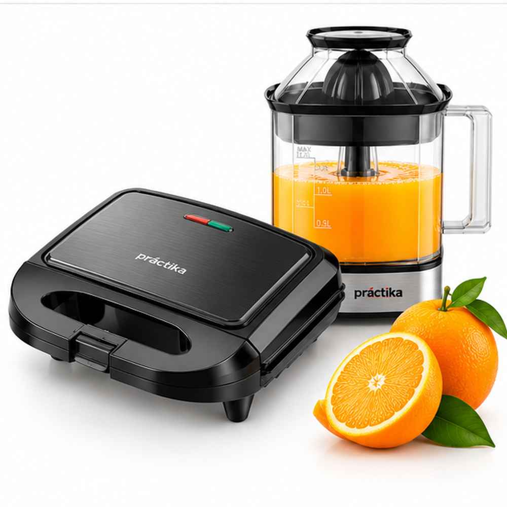 Combo Practika Exprimidor citrus force  Más sandwichera Panini grill