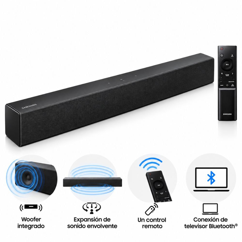 Barra de sonido Samsung Serie B 2.0 Ch. Soundbar B400F Negro