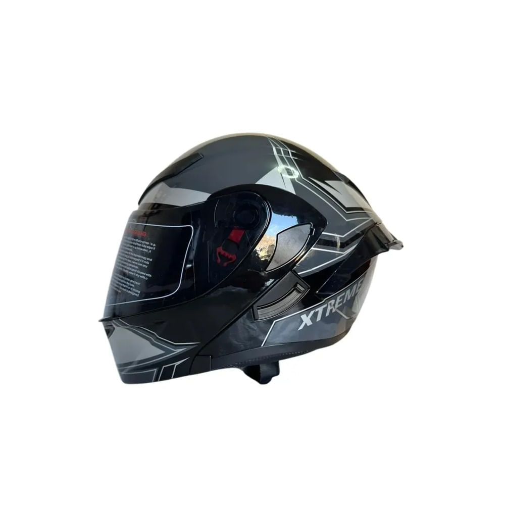 CASCO ABATIBLE XTREME jh902 PLOMO VISOR OSCURO TALLA M