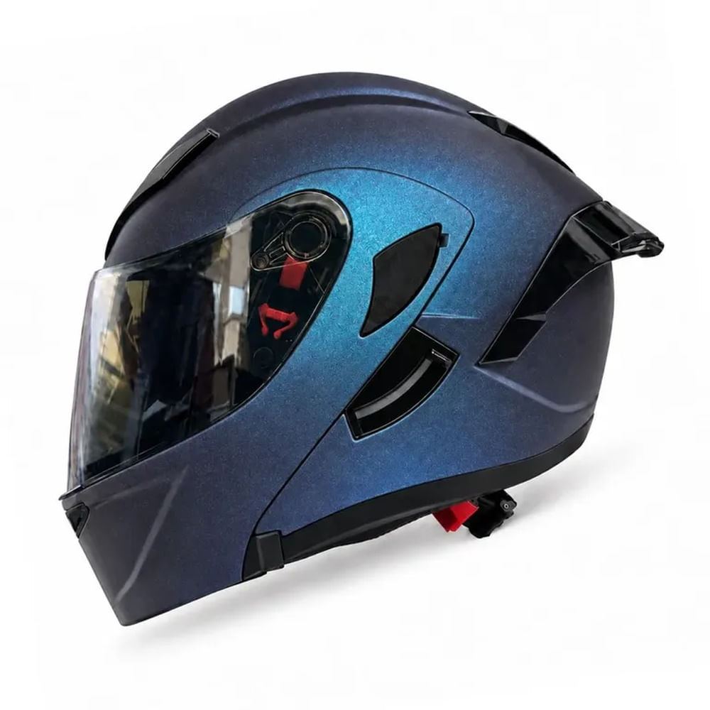 CASCO PARA MOTO XTREME JH902 AZUL VISOR OSCURO L