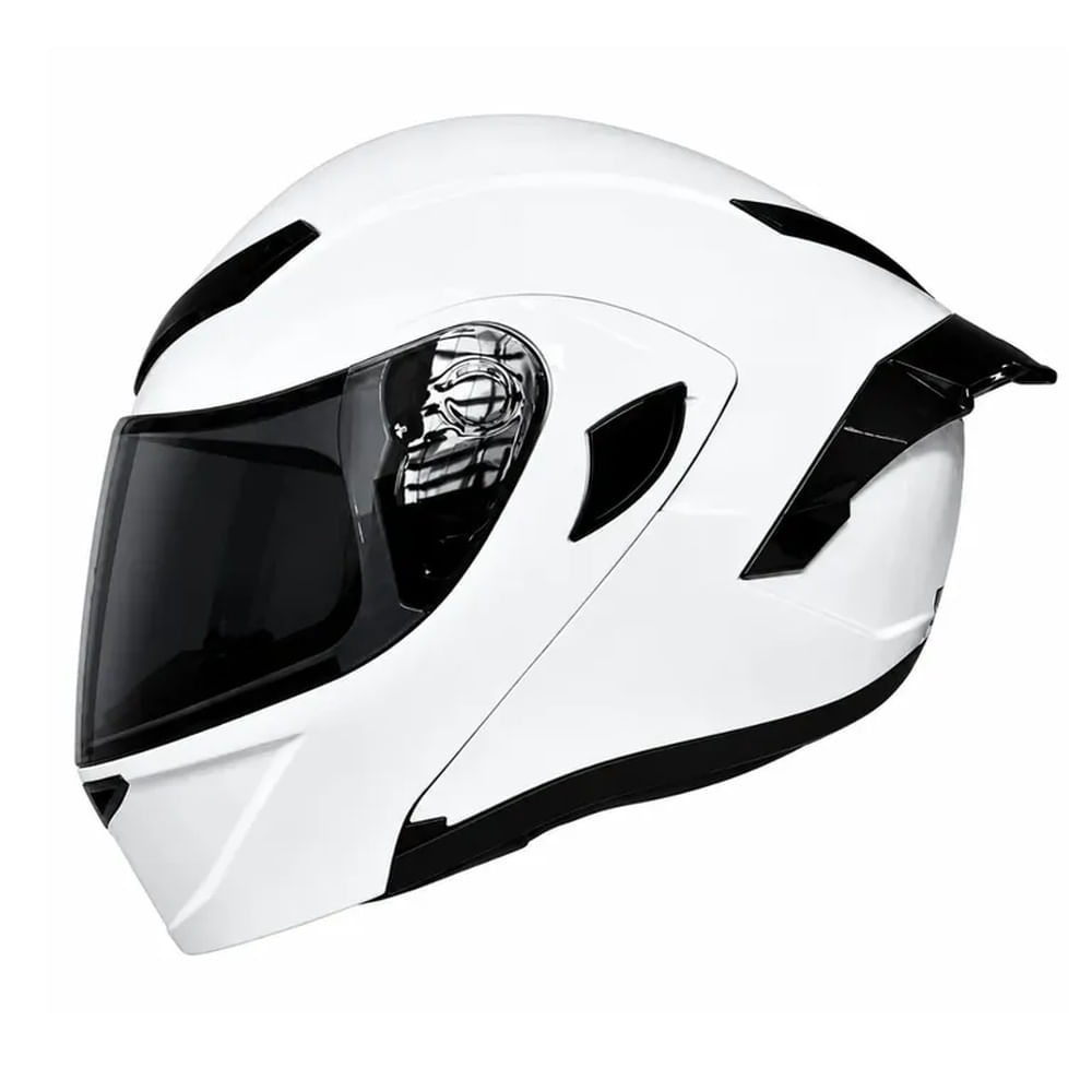 CASCO PARA MOTO XTREME JH902 BLANCO VISOR OSCURO DIA Y NOCHE XL