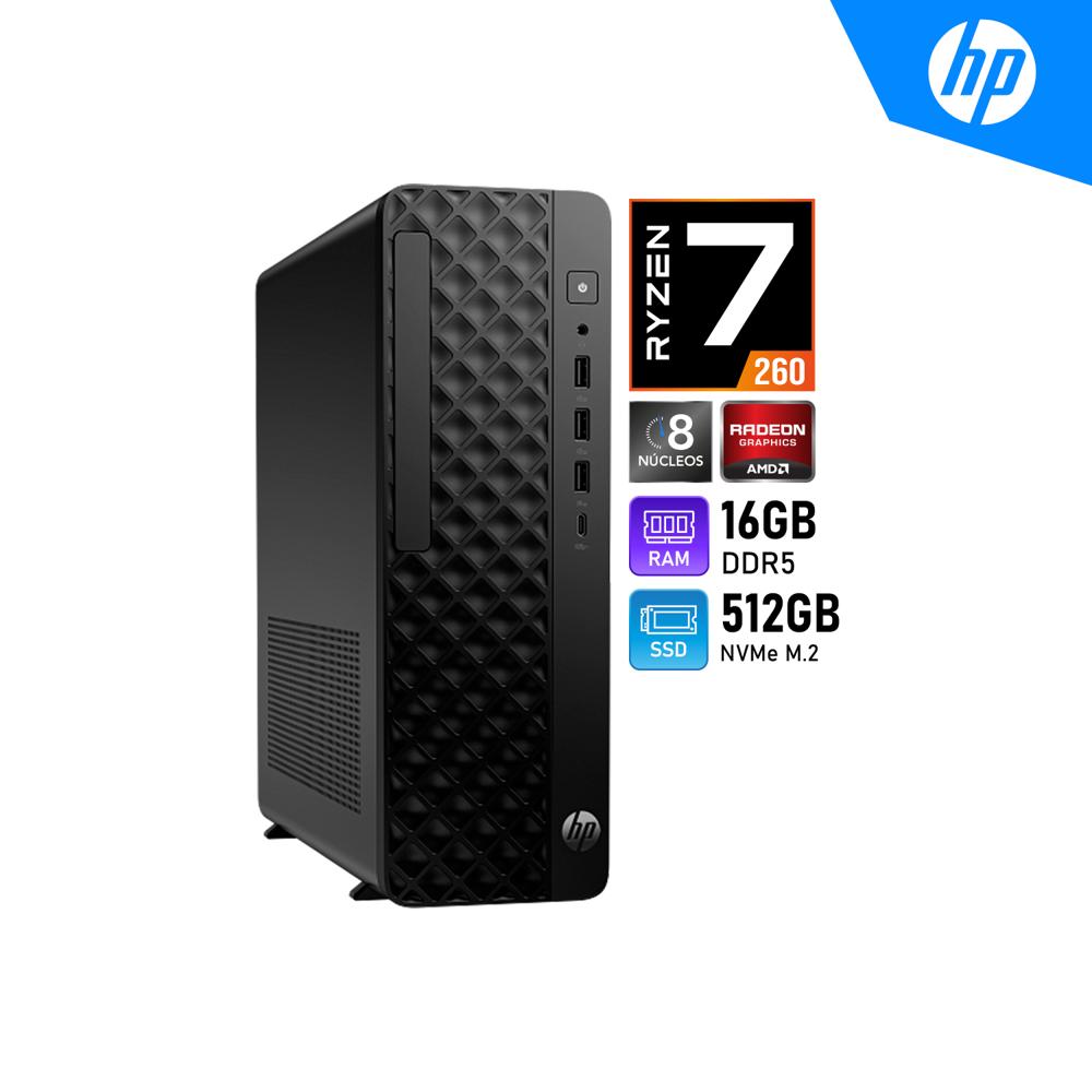 PC HP ProDesk 2 SFF G2a Ryzen 7 260 16GB RAM 512GB SSD FreeDOS Empresarial