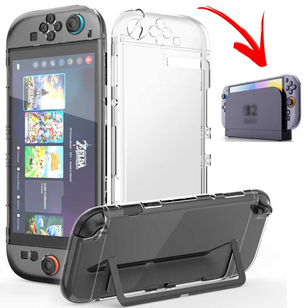 Case Transparente Nintendo Switch 2 Funda Consola Rigida