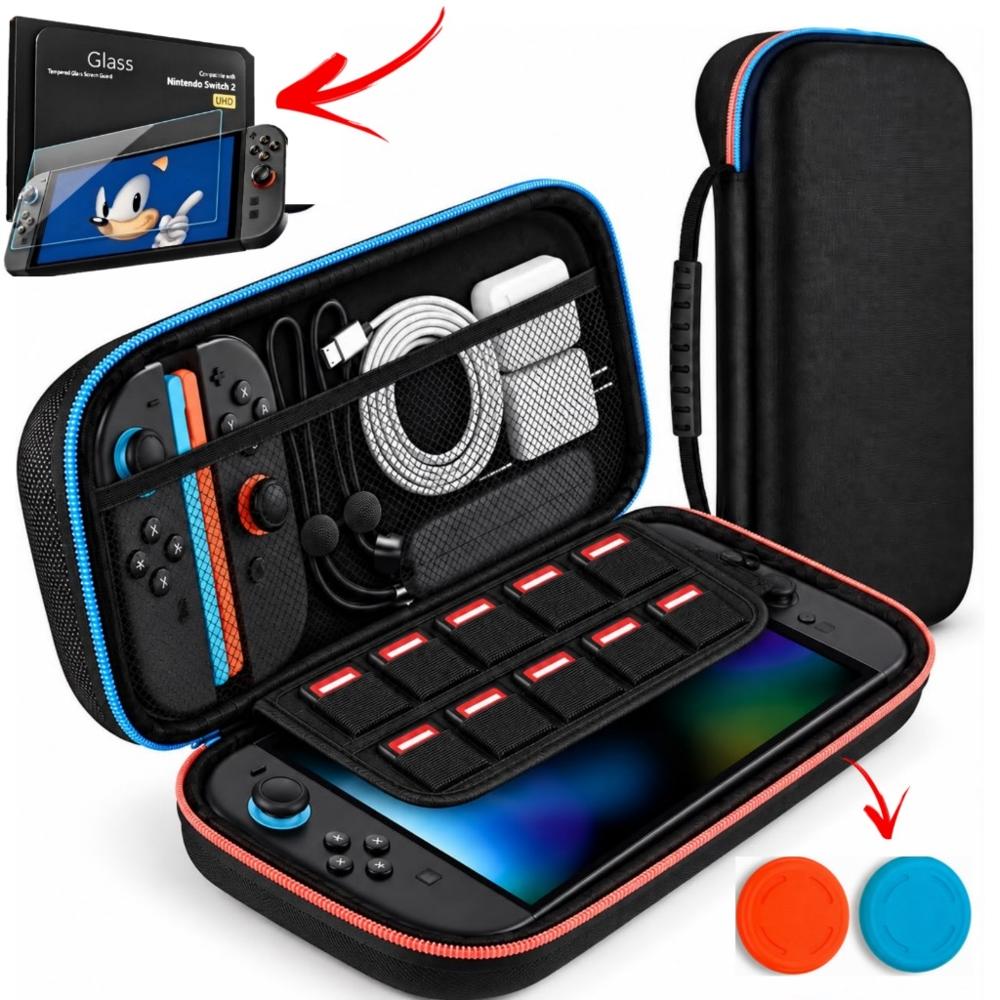 Mica y  Estuche Protector Para Nintendo Switch 2 Case