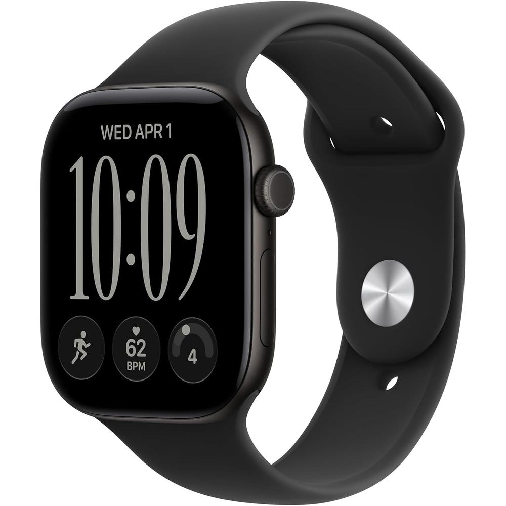 APPLE WATCH SERIES 12 (GPS + CELLULAR) 46MM BLACK ALUMINUM + SPORT BAND BLACK M-L